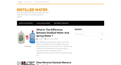 Desktop Screenshot of distilledwaterinfo.com